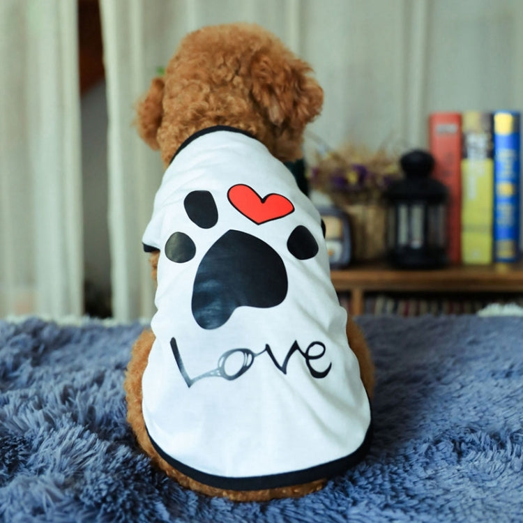 Pet Clothes Dog Love Pattern Vest Dog Clothes, S, XXL