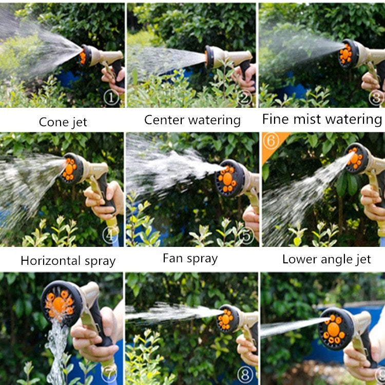 Electroplating Multifunctional High-pressure Water Gun 9 Function Front Trigger Car Wash Water Gun, 9 Function Front Trigger