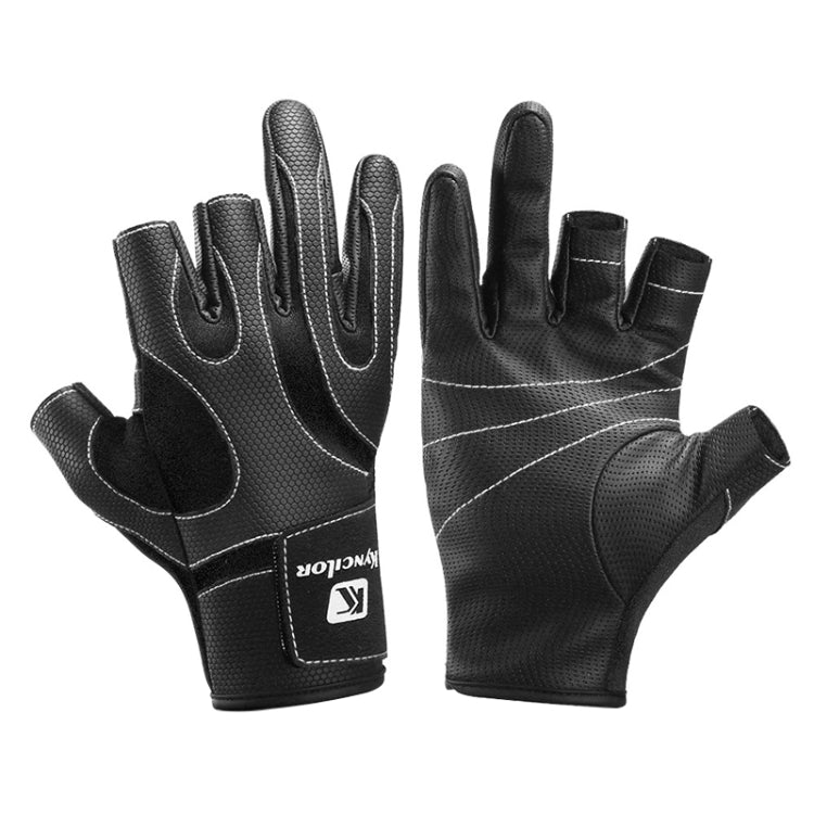 Kyncilor A0062 Outdoor Camping Three-finger Gloves Antiskid Sports Fishing Gloves, M, XL