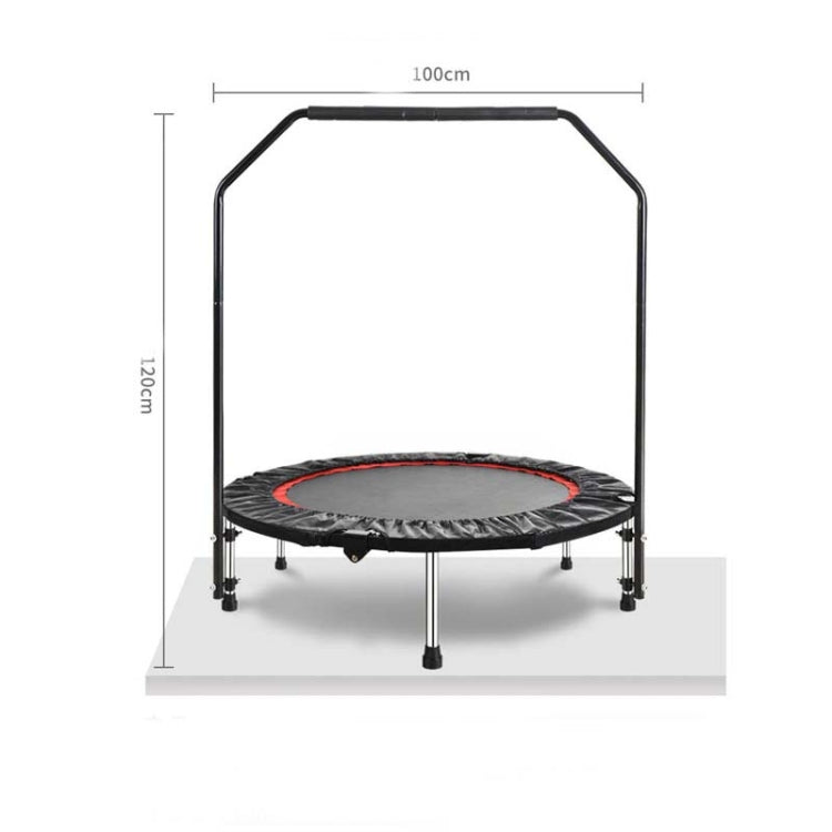 40 inch Trampoline Gym Home Children Indoor Bounce Bed with Handrails, 40 inch with Handrails
