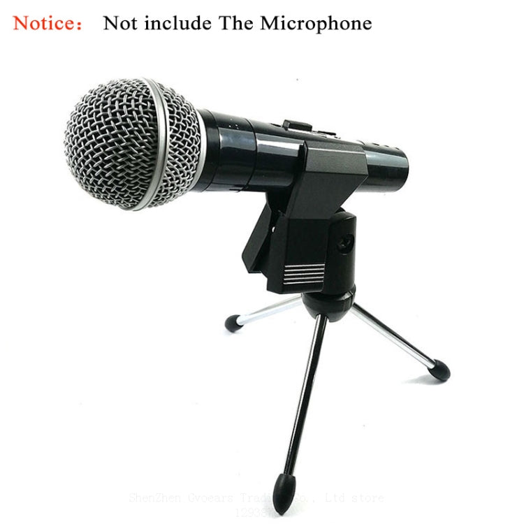 Microphone Stand Adjustable Microphone Stand Foldable Mic Clamp Clip Holder Stand Metal Tripod