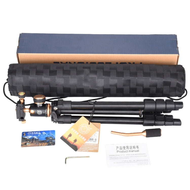 Q160s 4-Section Folding Legs Live Broadcast Aluminum Alloy Tripod Mount with Damping Tripod Ball-Head, Q160s