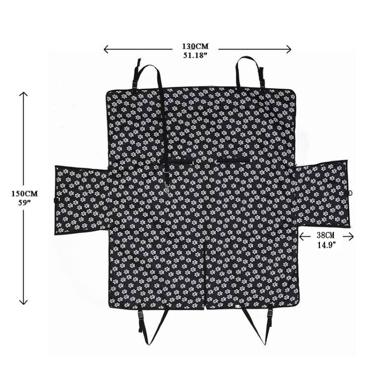Waterproof Rear Back Pet Dog Car Seat Cover Mats Hammock Protector With Safety Belt, 130x150x38cm