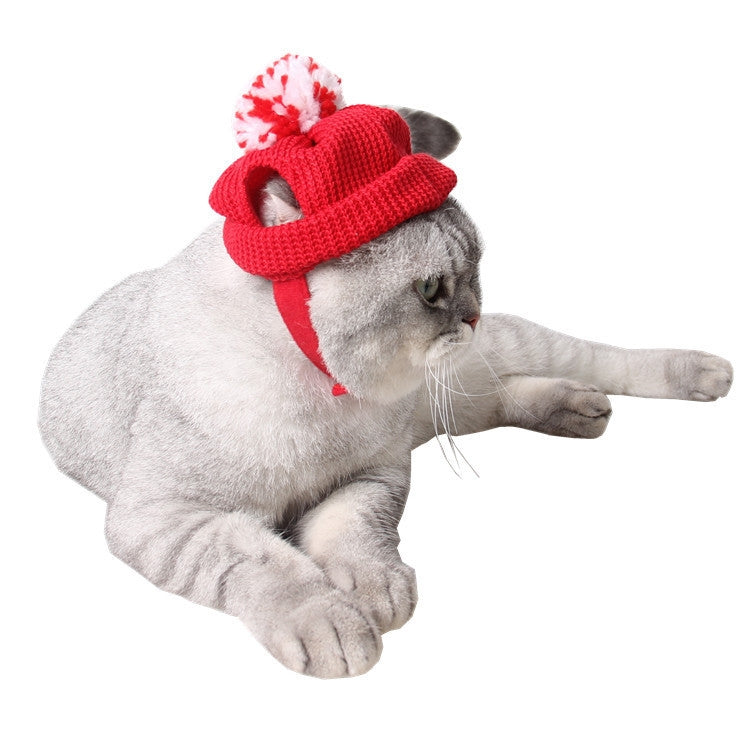 Pet Supplies Puppy Christmas Hat Holiday Woolen Hat, Woolen Hat