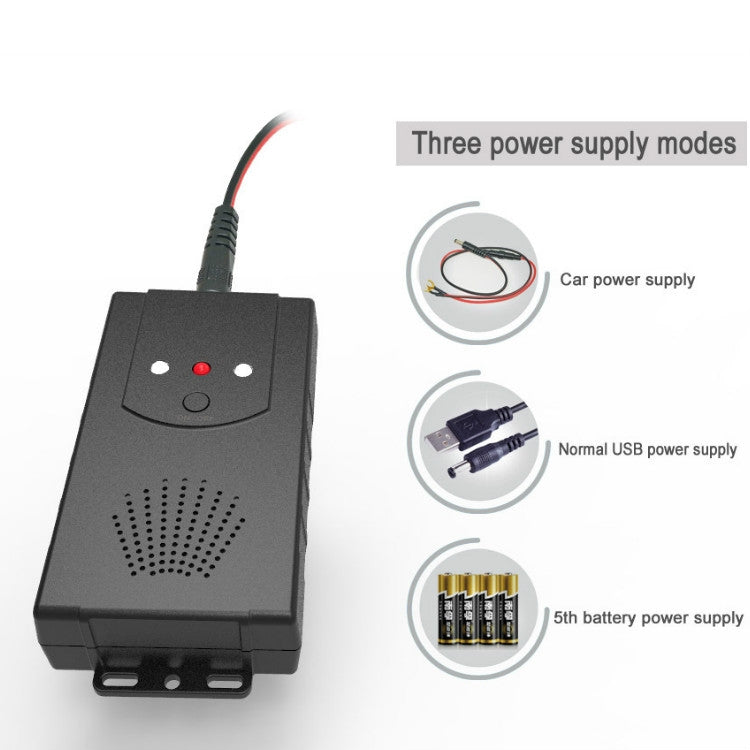 Ultrasonic Car Repeller Car Engine Compartment Electronic Repeller Micro-Light Wave Insect Repellent, DC Black