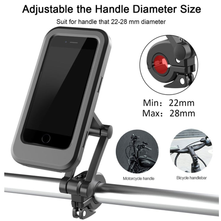 Motorcycle Rearview Mirror Mobile Phone Bracket Locomotive Mobile Phone Bracket Bicycle Handle Waterproof Bracket, Waterproof Bracket