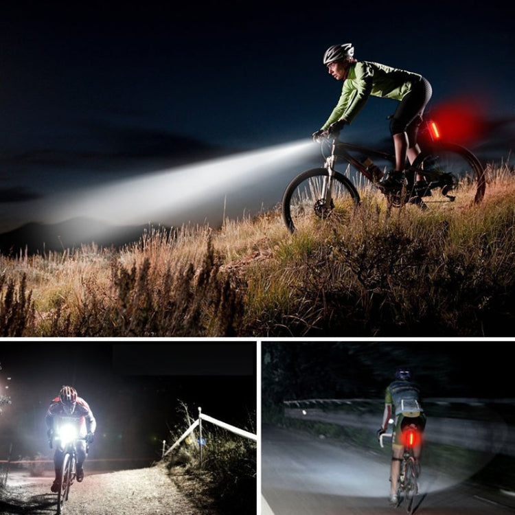 Bike Light USB Rechargeable Mountain Bike Warning Light, Front Light + Tail Light