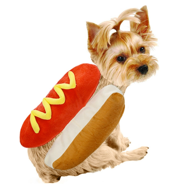 Funny Burger Pet Clothes Dogs Cat Fall Winter Hot Dog Pet Clothes, S, M