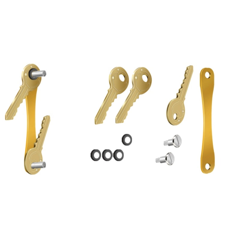 Large Aluminum Alloy Key Holder Metal Key Storage Device Outdoor Tool Random Colour Delivery, 3 PCS (Random Colour Delivery)