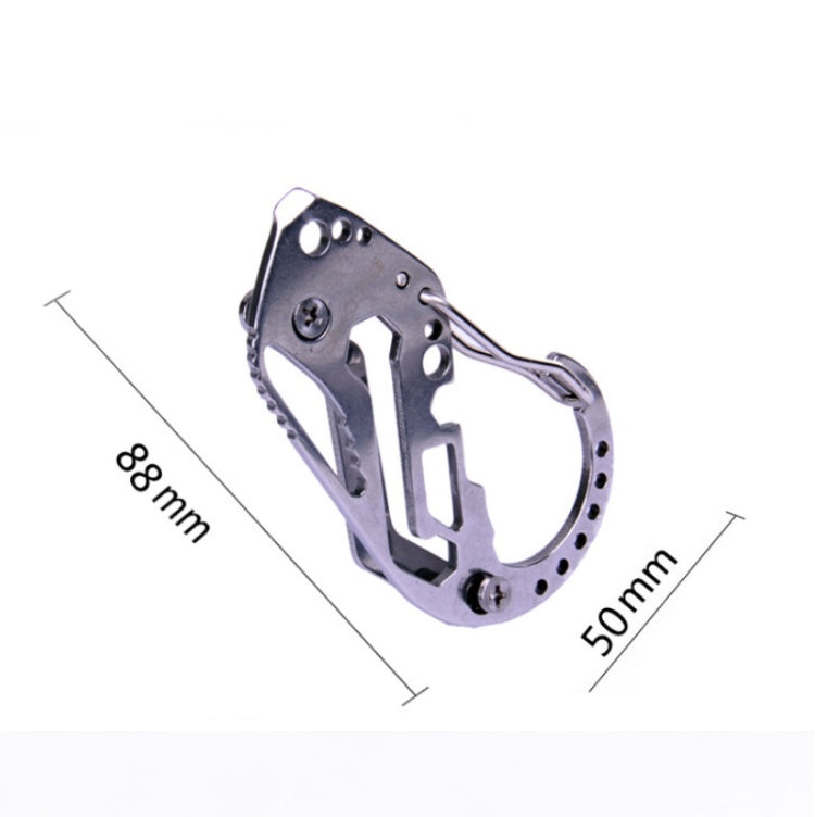 Outdoor Multi-Function Key Clip Stainless Steel Carabiner, Key Clip