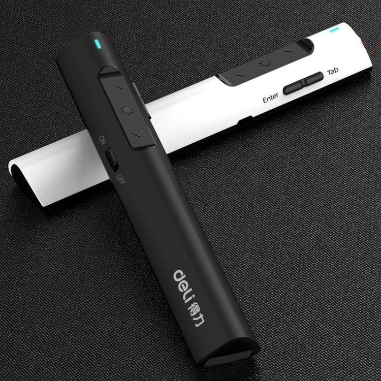 Deli 2.4G Flip Pen Business Presentation Remote Control Pen, 2801 Black (Red Light), 2801 White (Red Light), 2801G Black (Green Light), 2801G White (Green Light), TM2801 Black (Red Light), TM2801 White (Red Light)