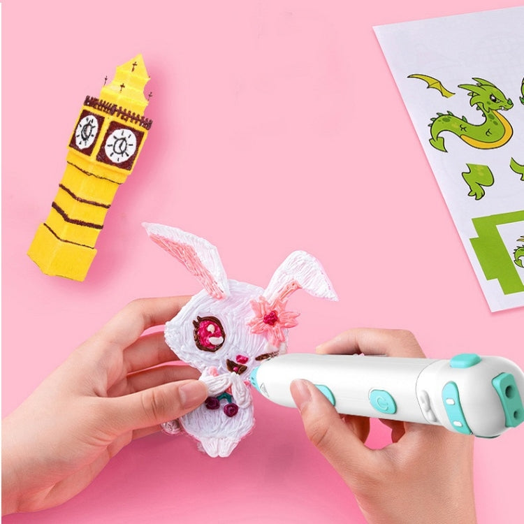 Drawing Three-Dimensional Graffiti Low Temperature 3D Printing Pen For Children, A2 Pure Deer, A2 Pink Pig, A2 Young Bear