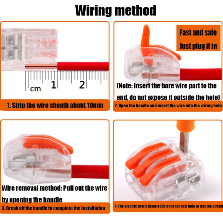 10 PCS VSE-413W Plastic Terminal Home Wiring Terminal Wire Connector, VSE-413W