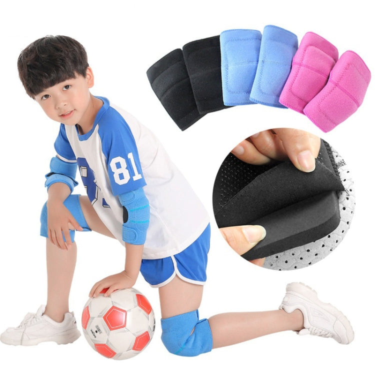 Children Sponge Thickened Knee Pads Sports Dancing Anti-Fall Protective Gear, Specification: M (Rose Red), S (Black), M (Black), S (Sky Blue), M (Sky Blue), S (Rose Red), M (Rose Red)