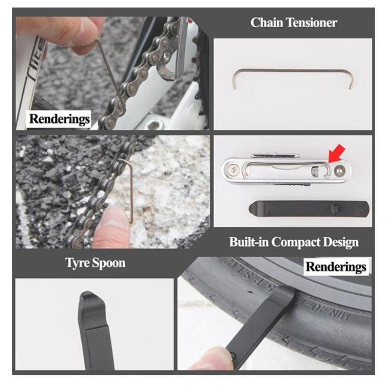 GIYO 13 In 1 Bicycle Repair Combination Tool Multifunctional Mountain Bike Bicycle Repair Tool, GIYO 13 In 1