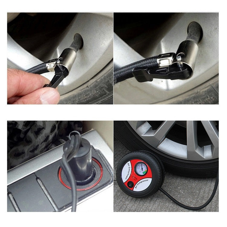 DC12V 12A Car Portable Air Pump Electric Car Tire Pump, Specification:, 16-cylinder Small Motor, 19-cylinder Large Motor, 25-cylinder Tire Inflatable Pump