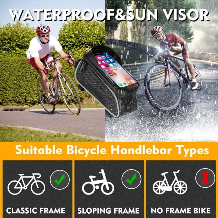 West Biking 1.5l Bicycle Anti-Light Bag Riding Front Bag Mobile Phone Bag Boarding Bag Waterproof Bag, YP0707205