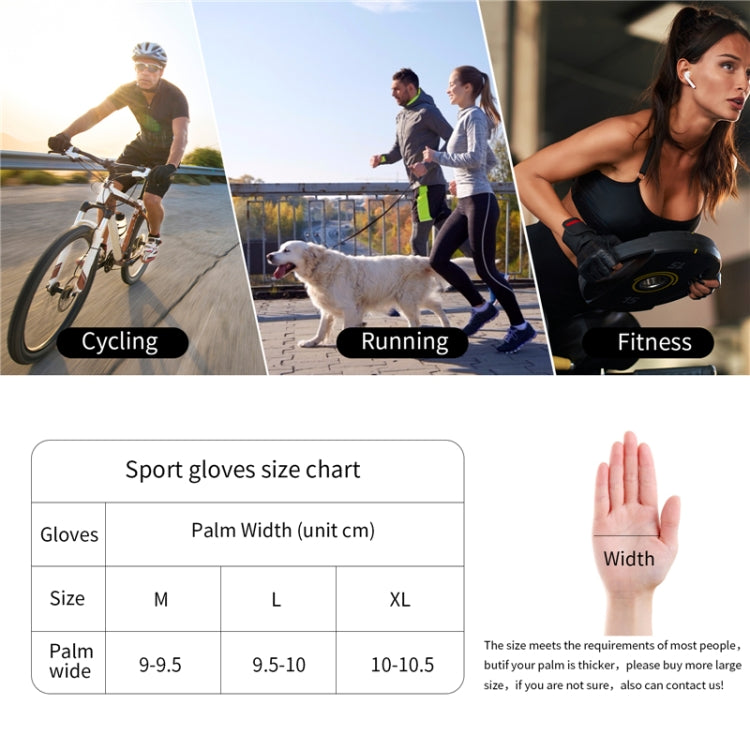 WEST BIKING YP0211207 Riding Full Finger Gloves Road Bike Mountain Bike Locomotive Shock Absorber Gloves, M, L, XL