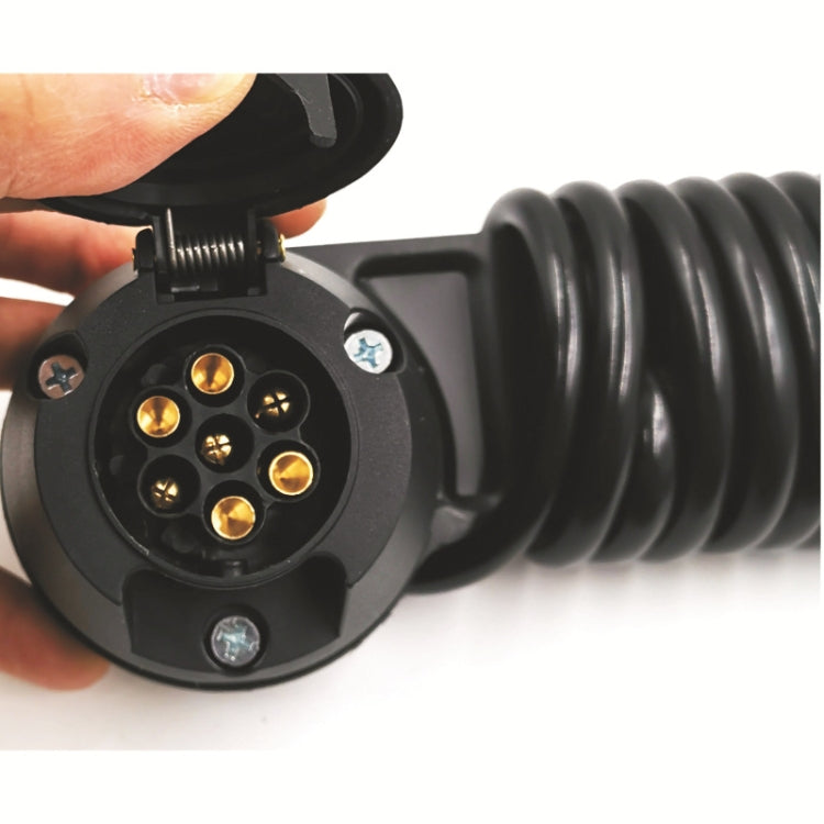 VS170E-RZ 7P Socket Long Iron Bracket Round Bottom Socket EU Plug, VS170E-RZ