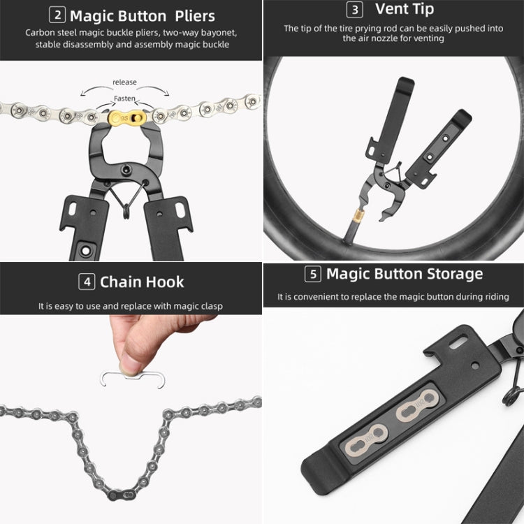 Chain Magic Buckle Pliers Bicycle Portable Plastic Tire Stick, Chain Magic Buckle Pliers