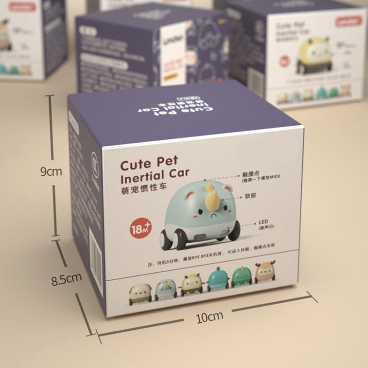 Cartoon Cute Pet Pull Back Car Children Mini Puzzle Inertia Car Toy, Bee, Dinosaur, Rhino, Deer, Puppy, Whale