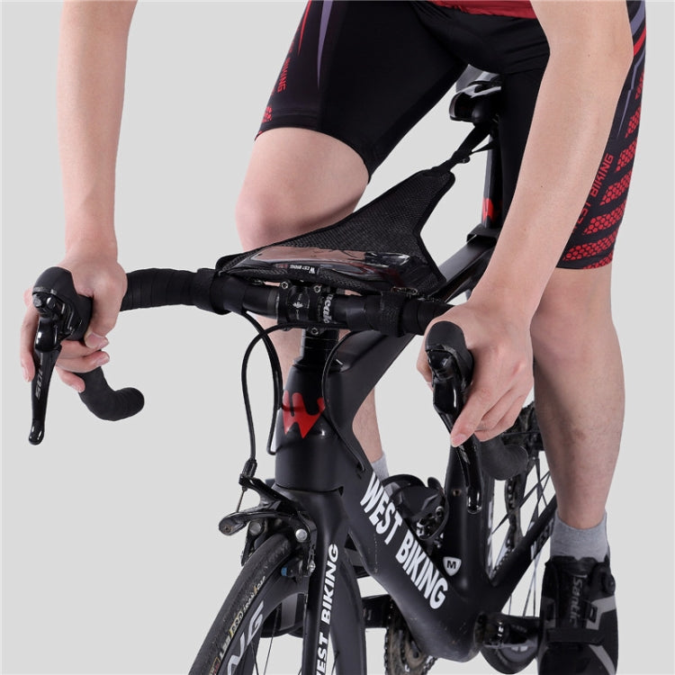WEST BIKING YP0719251 Bicycle Mobile Phone Bag Road Vehicles Anti-Sweat Net