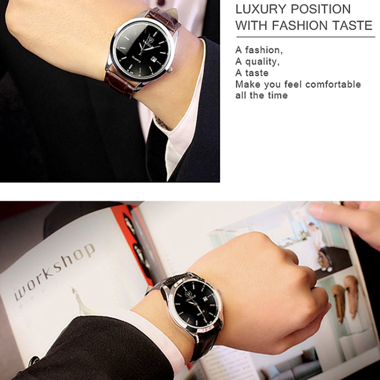 YAZOLE 308 Luminous Quartz Watch Men Watch, White Tray Brown Belt, White Tray Black Belt, Black Tray Black Belt, Black Tray Brown Belt, White Tray Silver Steel Strip, Black Tray Silver Steel Strip, Black Shell Black Tray Black Belt