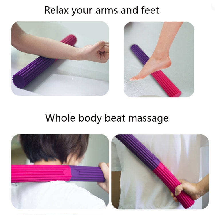 Silicone Multifunctional Fitness Bar Rehabilitation Training Arm Strength Bar Wrist Strength Forging Resistance Bar, 4.8x40cm Purple + Rose, 4.8x40cm Blue + Orange