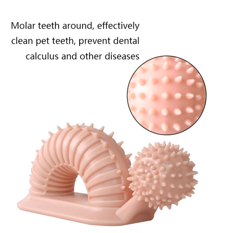 BG-5007 Pet Training Interactive Chewing Toy Toothbrush Bite Resistant Dog Chewing Molar Tooth Cleaning Stick, Snail Shape Blue, Snail Shape Pink, Snail Shape Green