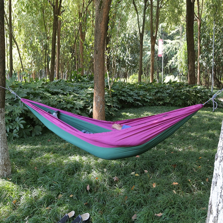 DR001 Outdoor Single Leisure Parachute Cloth Hammock Indoor Swing, 230x90cm Purple