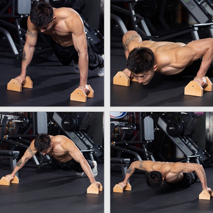 1 Pair Push-Ups Bracket Wooden Single Parallel Bars Inverted Frame, 25cm, 30cm, 40cm, 50cm