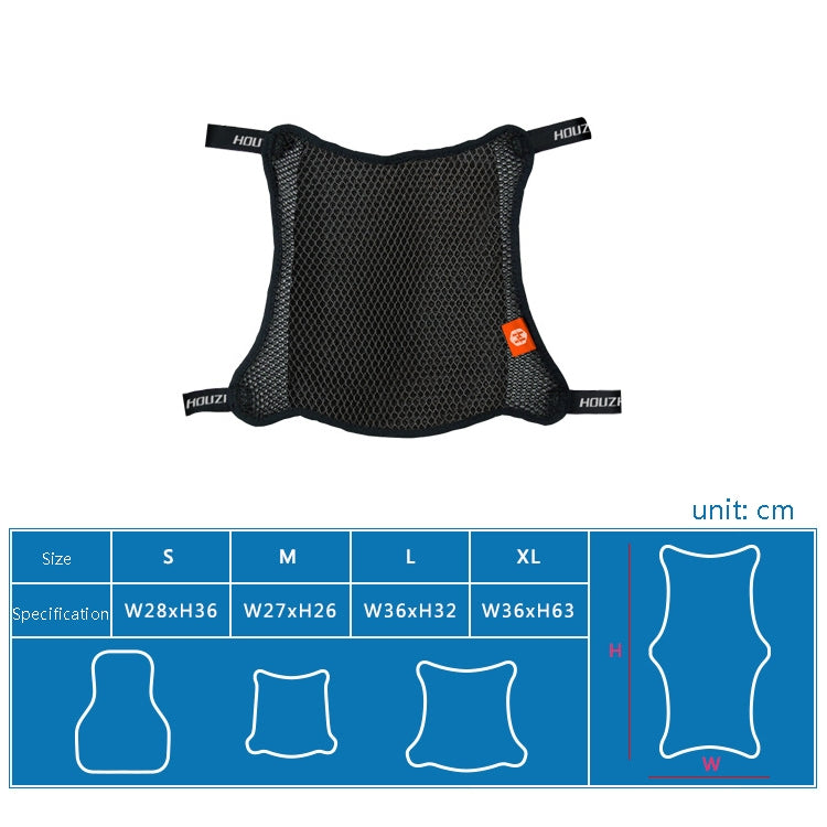 HOUZHI MTZT1010 Motorcycle Sun Insulation Cushion 3D Grid Breathable Sweating Cool Seat Cover, Style:, Single Layer S, Single Layer XL, Double Layer S, Double Layer M, Double Layer L