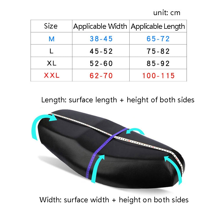 MTCZ1003 Motorcycle Cushion Cover Oxford Cloth Lightweight Durable Sun-Proof Heat-Insulating Rainproof Cover, M