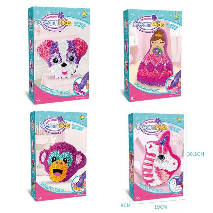DIY Plush Pillow Toy Three-Dimensional Handmade Doll Material Package, Doll, Monkey