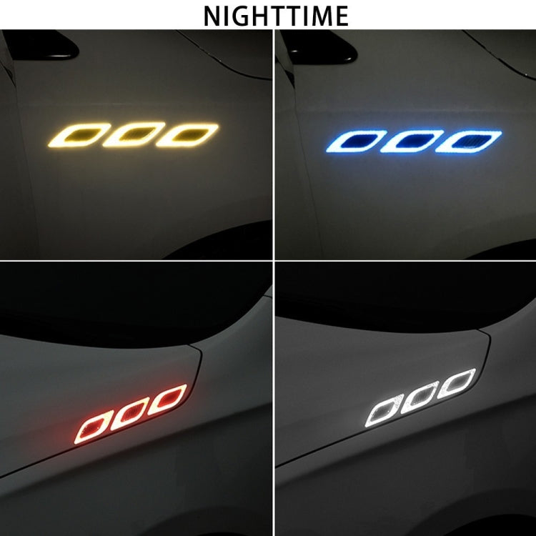 2 Sets Carbon Fiber Warning Sticker Car Anti-Collision Strip Leaf Plate Reflective Sticker Hood Light Eyebrow Anti-Collision Drops Sticker, 6 PCS (Red), 6 PCS (White), 6 PCS (Blue), 6 PCS (Yellow), 6 PCS (Fluorescent Yellow), 4 PCS (Bumper Red)