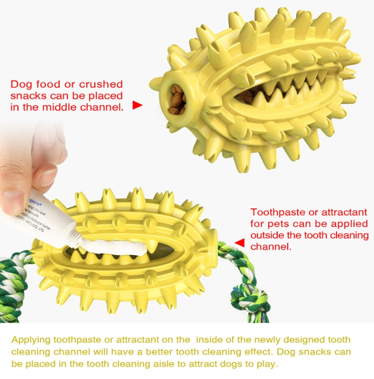 Dog Toy With Rope Prickly Pear Molar Stick Dog Toothbrush, Lake Blue, Green, Yellow