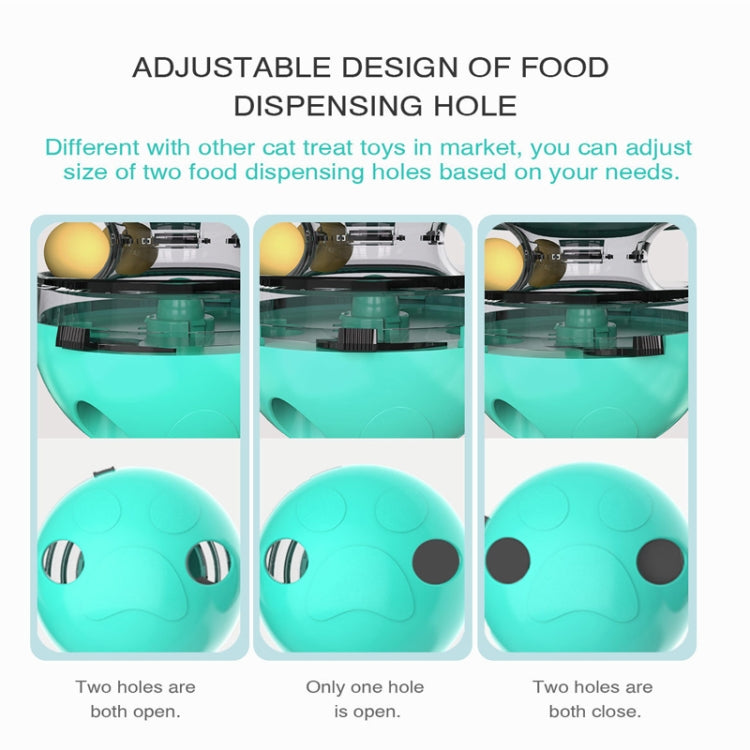 Cat Turntable Toy Leaking Food Ball Funny Cat Stick Tumbler Pet Toy, Blue, Green, Yellow, Pink