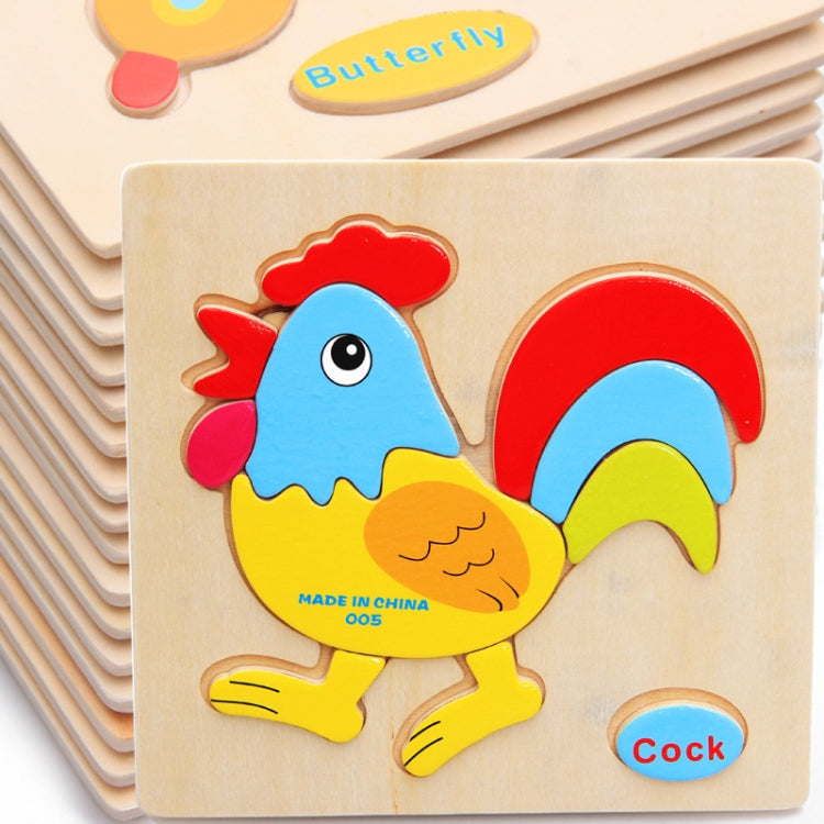 Children Educational Toy Wooden Cartoon Jigsaw Puzzle, Airplane, Cat, Friut, Train, Rooster, Fox, Ship, Pony, Crab, Cow, Fish, Mouse, Grape, Cherry, Pineapple, Bear, Rocket, Helicopter, Deer, Turtle, Truck, Excavator, Helium Balloon, Dragonfly
