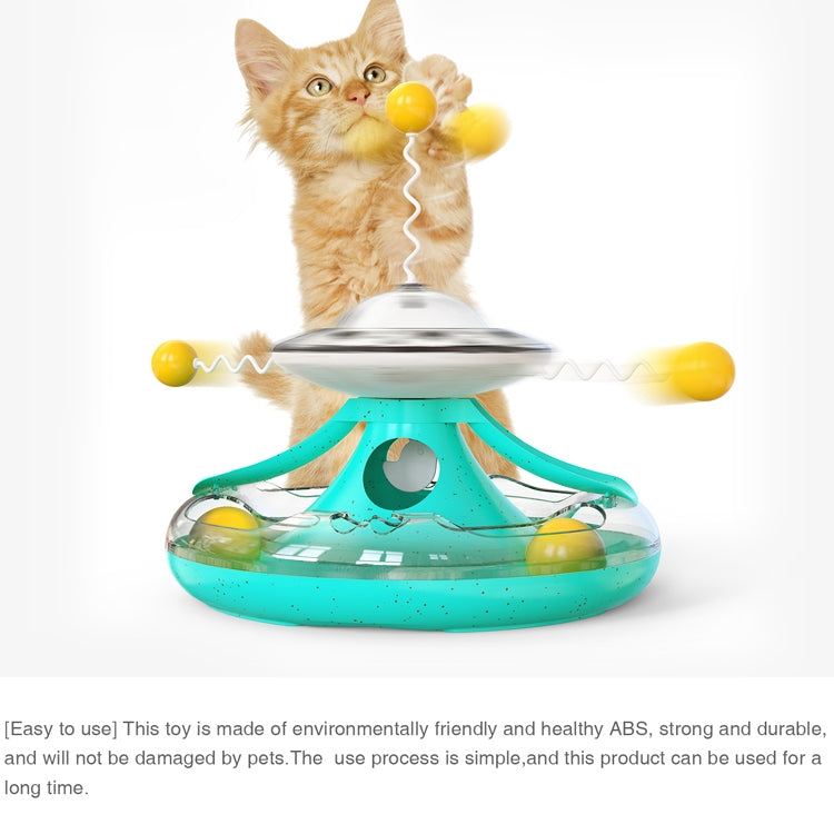 Tumbler Cat Track Cat Turntable Leaky Food Toy, Yellow