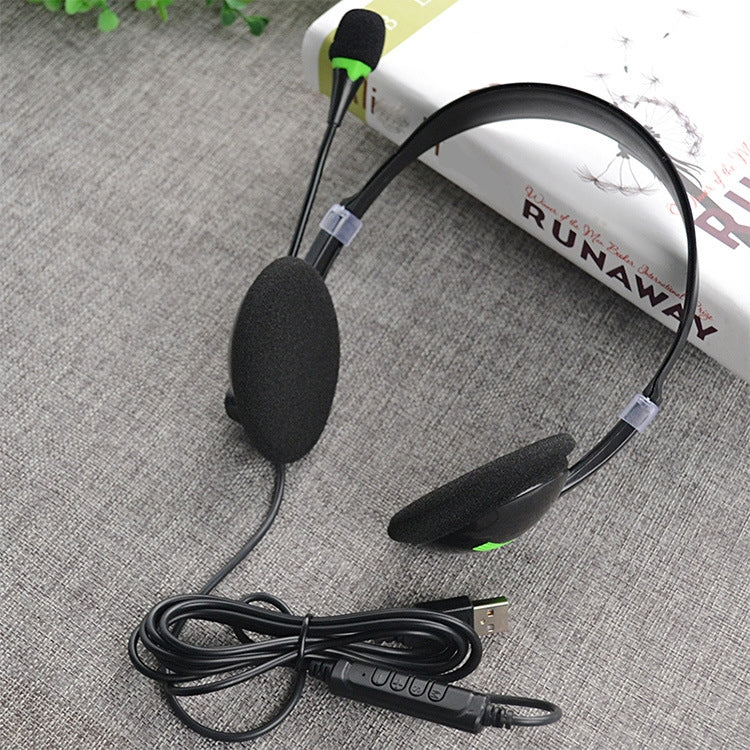 USB440 Universal USB Computer Cable Head Wearable Electricity Music Voice Headphones