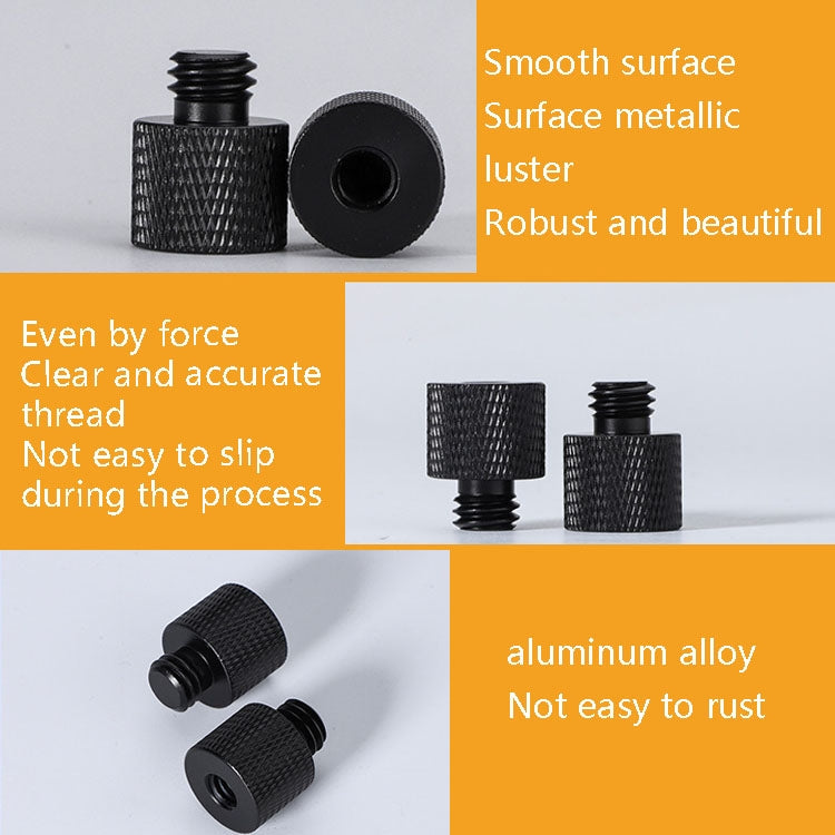 10 PCS Screw Adapter, 3/8 Female to 1/4 Male Screw(Black), 3/8 Female to 1/4 Male Screw(Blue), 3/8 Female to 1/4 Male Screw(Red), 1/4 Female to 3/8 Male Screw (Black), 1/4 Female to 3/8 Male Screw (Blue), 1/4 Female to 3/8 Male Screw (Red)