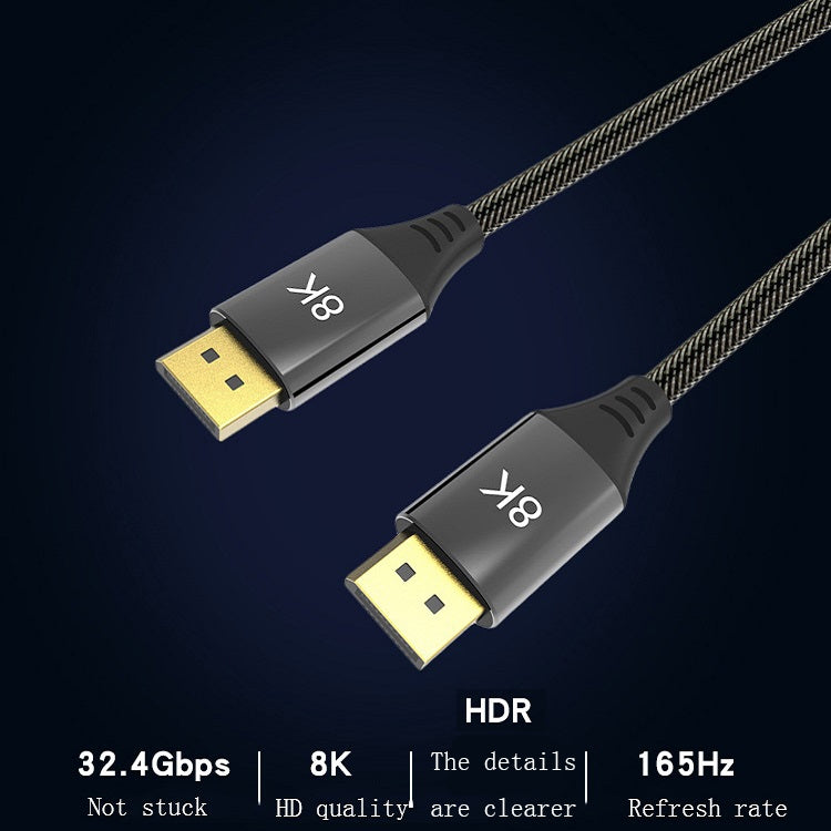 DP1.4 Version 8K DisplayPort Male to Male Computer Monitor HD Cable, 0.5m, 1.5m, 5m