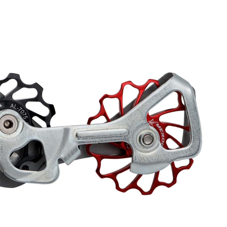 MEROCA Ceramic Bearing Mountain Bike Guide Wheel, 11T Black, 11T Red, 13T Black, 13T Red
