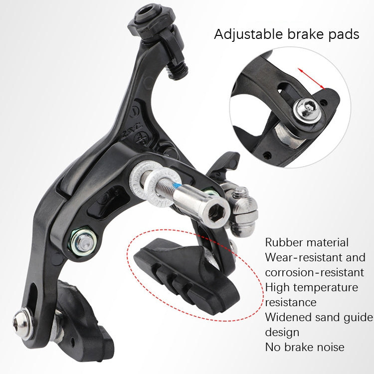 Meroca Bicycle Aluminum Alloy C Brake, Black Front+Rear, Black Single Front, Black Single Rear