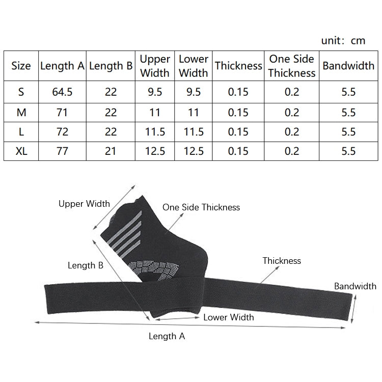 Nylon Sports Compression Striped Bandage Ankle Support, S, M
