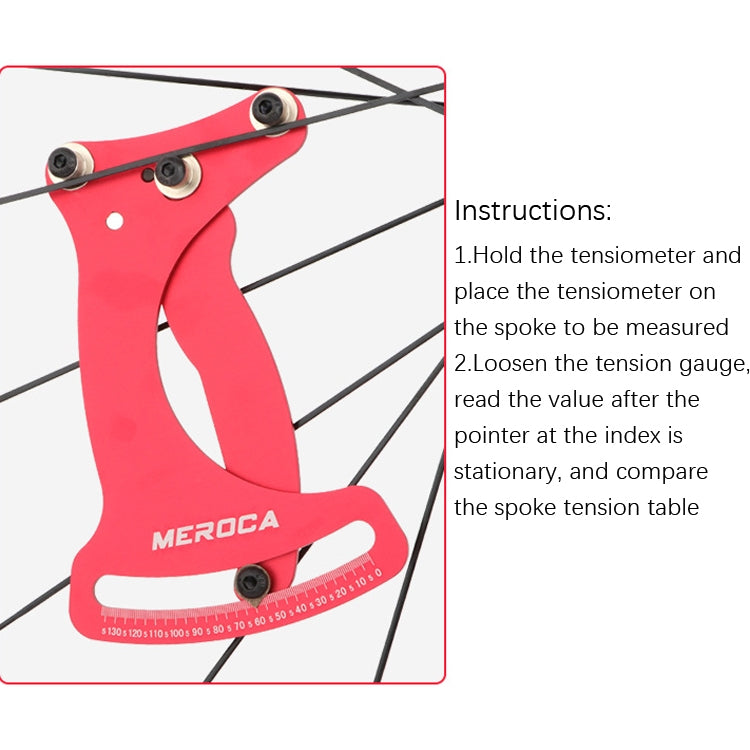 MEROCA Bicycle Ring Calibration Tool Spoke Tension Tube Wheel Set Steel Wire, Red, Colorful, Red+Wrench, Colorful+Wrench