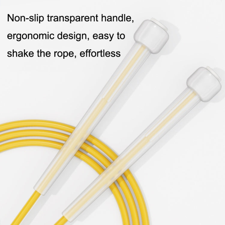 3 PCS Fitness Sports Children Transparent Handle Skipping Rope, Transparent Blue, Transparent Yellow, Transparent Pink, Transparent Green, Transparent Orange
