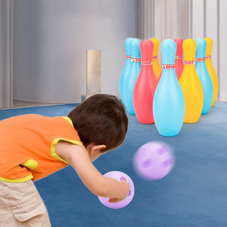 3 Sets Children Sports Recreation Plastic Bowling Toy Set, Size:, 12cm, 15cm, 18cm
