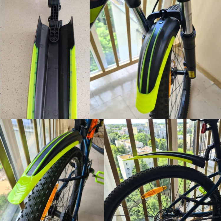 1 Set Dual Color Bicycle Mudguard Mountain Bike Fenders Set, Black Red, All Black, Dark Blue, Black Light Blue, Black Green, Black and White, Dark Grey, Black Yellow