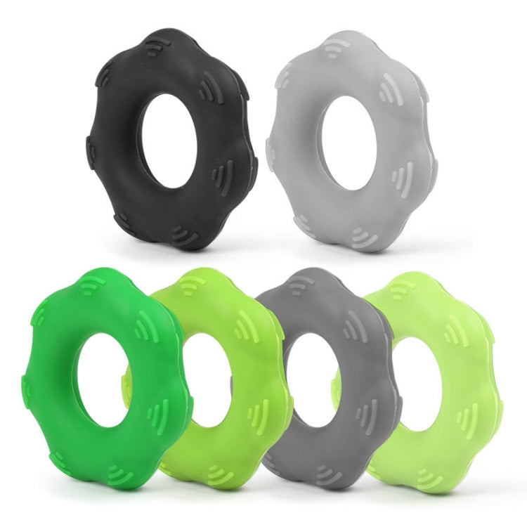 Hand Exercise Massage Bump Gear Type Silicone Grip Ring, Style: 50LB (Black), 30LB (Light Gray), 30LB (Light Green), 40LB (Deep Gray), 40LB (Grass Green), 50LB (Dark Green), 50LB (Black)
